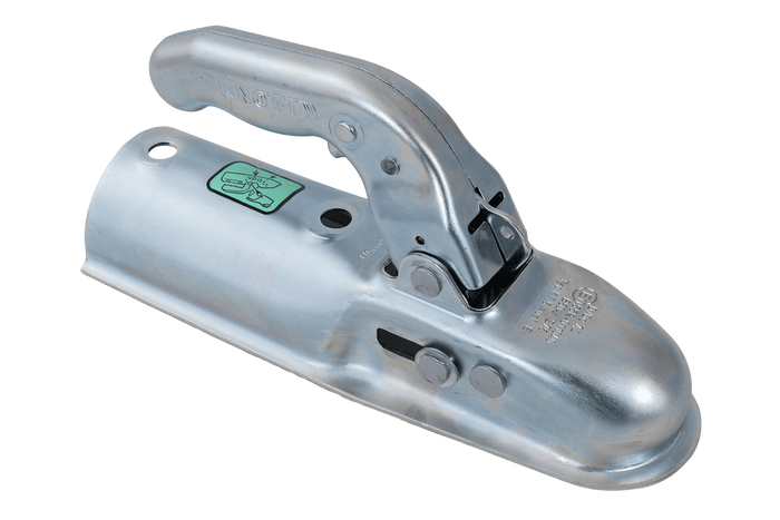 Zaczep kulowy KNOTT K7,5-E do przyczepki 750kg z dyszlem rurowym 70mm