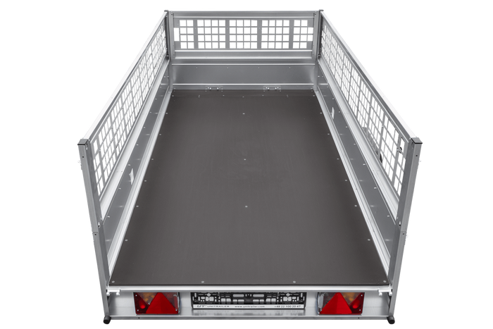 Przyczepka jednoosiowa 264x125 UNITRAILER GARDEN 264 KIPP z burtami siatkowymi