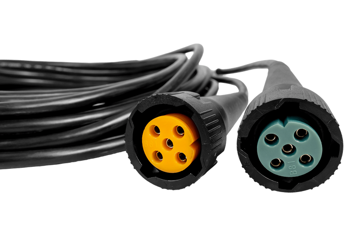 Instalacja elektryczna ASPÖCK wiązka przyczepy lawety 5m wtyczka 13-PIN bajonety 2x 5-PIN