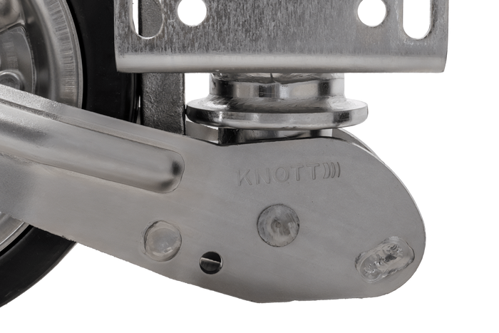 Koło podporowe KNOTT ATK60 wzmocnione z uchwytem 350kg 60mm 785-1020mm