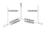 Instalacja elektryczna ASPÖCK wiązka przyczepy lawety 7 m wtyczka 13/8 PIN bajonety 2x 5 PIN