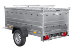 Przyczepka lekka 200x106 UNITRAILER GARDEN 200 KIPP z burtami BIS i pokrywą aluminiową