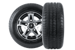 Komplet dwóch kół wzmacnianych do przyczepy OPONA LINGLONG 195/55 R10C 98/96N FELGA ALU UNITRAILER 6Jx10" 5x112 ET:-4