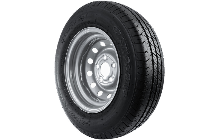 Komplet dwóch kół wzmacnianych do przyczepy OPONY LINGLONG 165/80 R13C 96/94N FELGI UNITRAILER 4.5Jx13"H2 5x112 ET:30