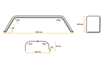 Błotnik tandem do przyczepy 13" CHORUS nadkole 1435/230mm