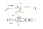 Zaczep burtowy STEELPRESS ZB-03 zamknięcie mimośrodowe burty przyczepy
