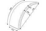 Komplet dwóch błotników do maszyn rolniczych 20-28" DOMAR T10130 nadkola 1100/410mm