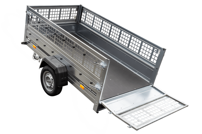 Przyczepka lekka 230x125 UNITRAILER GARDEN 230 KIPP z burtami siatkowymi