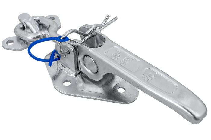 Zaczep burtowy z zapinaczem STEELPRESS ZB-15A+Z-15 kompletne zamknięcie mimośrodowe burty przyczepy