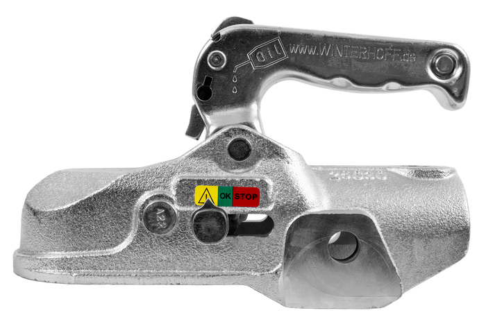 Zaczep kulowy WINTERHOFF WW 350-RB-K1414 do przyczepy 3500kg z dyszlem rurowym 50mm żeliwny