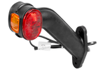 Lampa obrysowa ASPÖCK SUPERPOINT II lewa na gumowym wysięgniku z bocznym przewodem