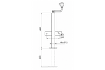 Podpora wysuwana korbowa KNOTT TTL40 do przyczepy 500kg 40mm 480-780mm