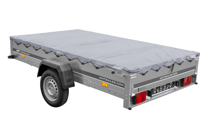 Przyczepka samochodowa 264x150 UNITRAILER GARDEN 265 KIPP ze stelażem H-0 i pokrowcem szarym