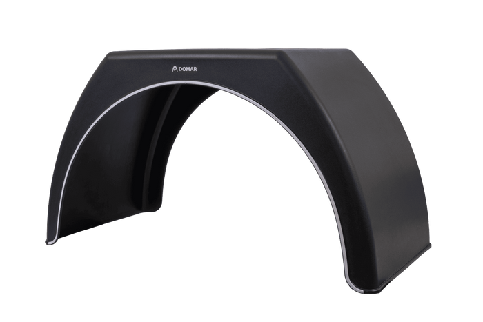 Błotnik bliźniak do przyczepy 15-16" DOMAR DK3120 nadkole płaskie 1000/510mm z białą obwódką