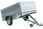 Przyczepka jednoosiowa 230x125 UNITRAILER GARDEN 230 KIPP z burtami BIS