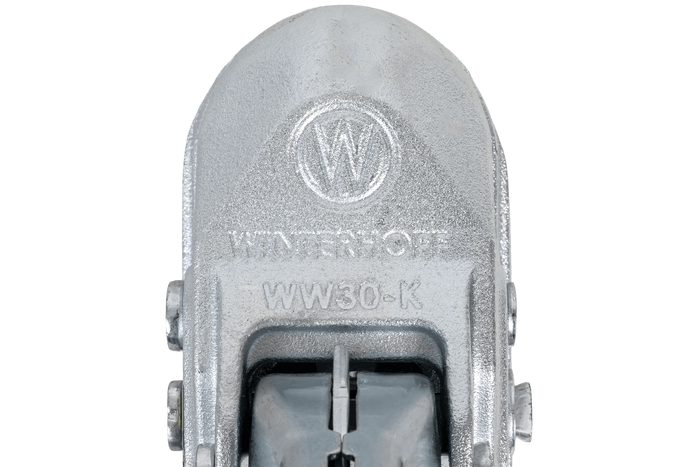Zaczep kulowy WINTERHOFF WW 30-K+Z do przyczepy 3000kg z dyszlem rurowym 35-51mm żeliwny